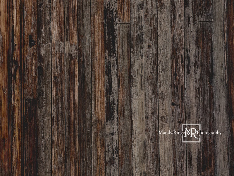 Kate Dark Textured Wood Backdrop Designed by Mandy Ringe Photography