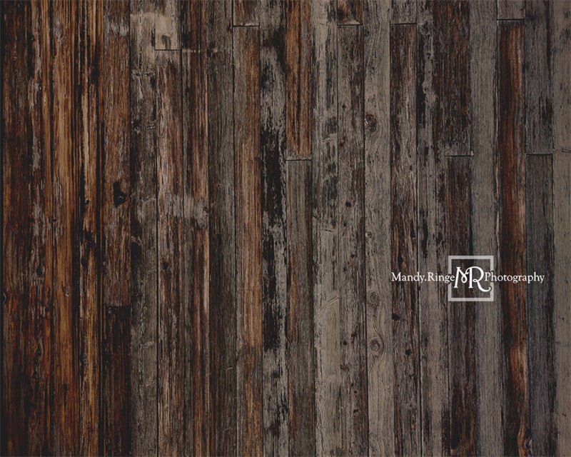 Kate Dark Textured Wood Backdrop Designed by Mandy Ringe Photography