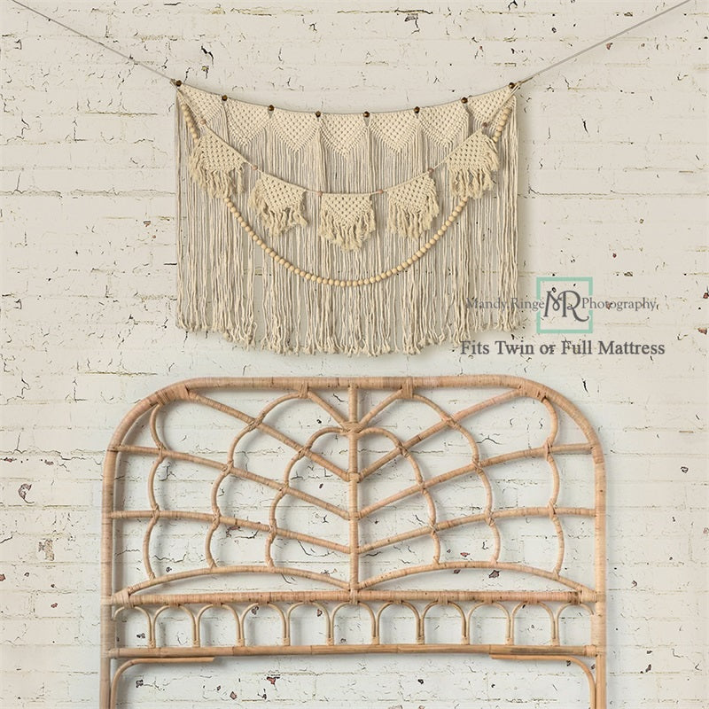 Kate Macrame Boho Headboard Backdrop Designed by Mandy Ringe Photography