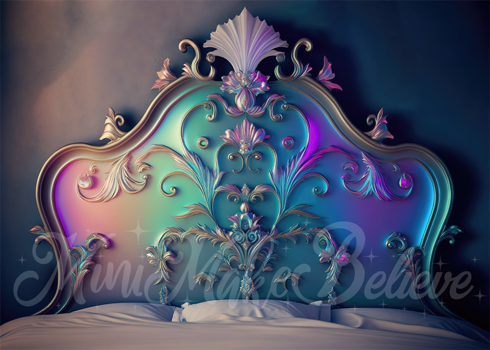 Kate Iridescent Ornate Valentine Backdrop Boudoir Headboard Designed by Mini MakeBelieve