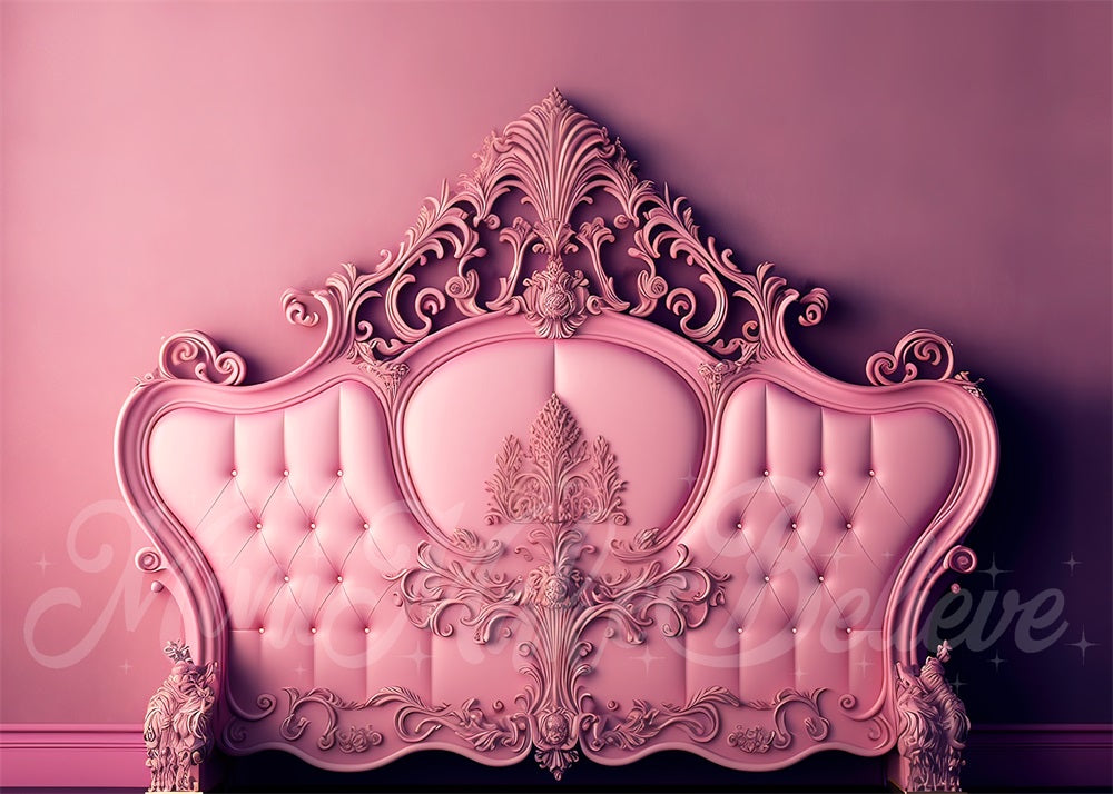 Kate Valentine Pink Backdrop Ornate Boudoir Headboard Designed by Mini MakeBelieve