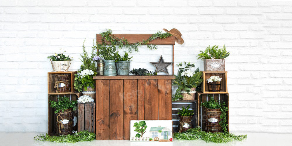 Kate Spring Shop Plants Backdrop for Photography