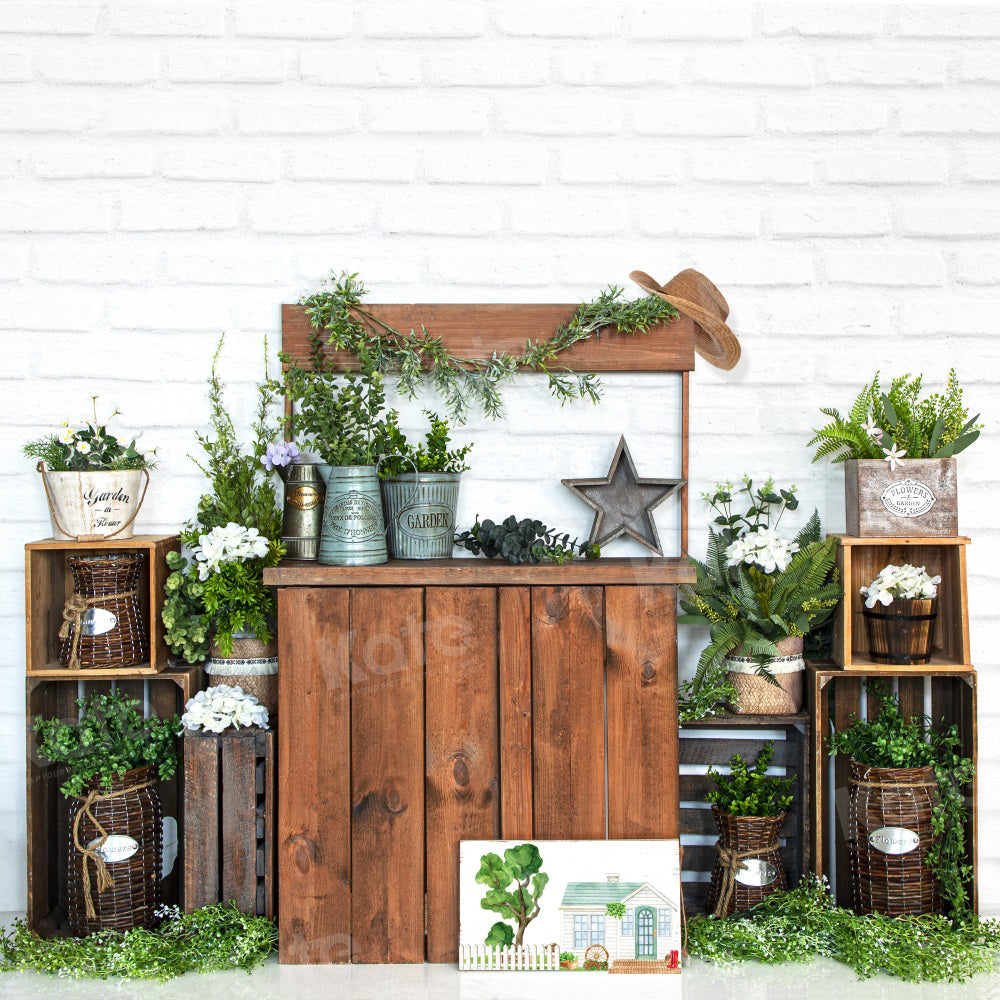 Kate Spring Shop Plants Backdrop for Photography