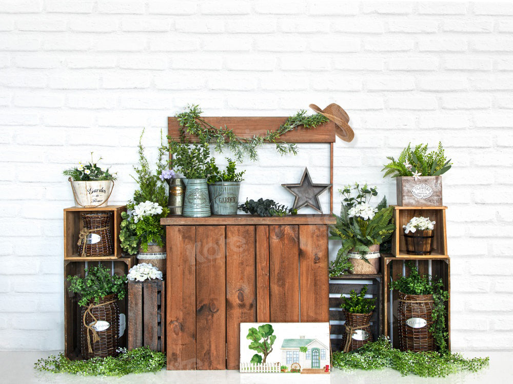 Kate Spring Shop Plants Backdrop for Photography