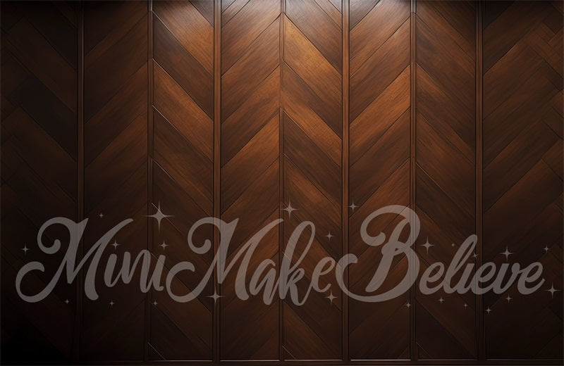 Kate Brown Wood Backdrop Parquet Wall Panel Designed by Mini MakeBelieve