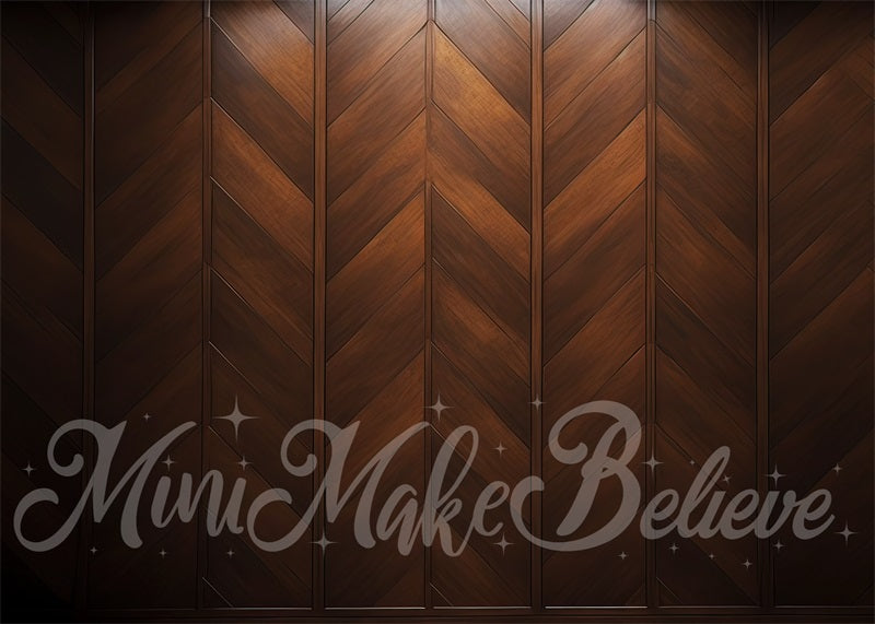 Kate Brown Wood Backdrop Parquet Wall Panel Designed by Mini MakeBelieve