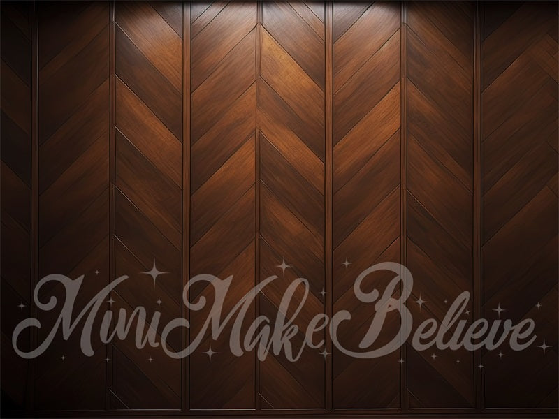 Kate Brown Wood Backdrop Parquet Wall Panel Designed by Mini MakeBelieve