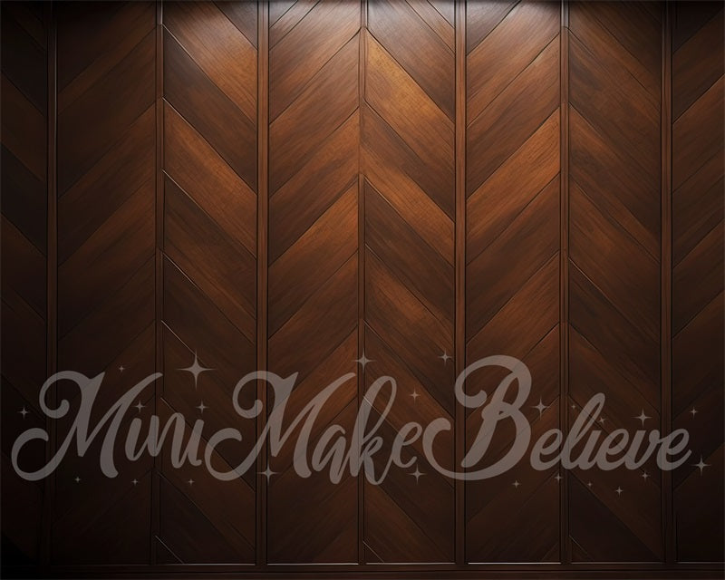 Kate Brown Wood Backdrop Parquet Wall Panel Designed by Mini MakeBelieve