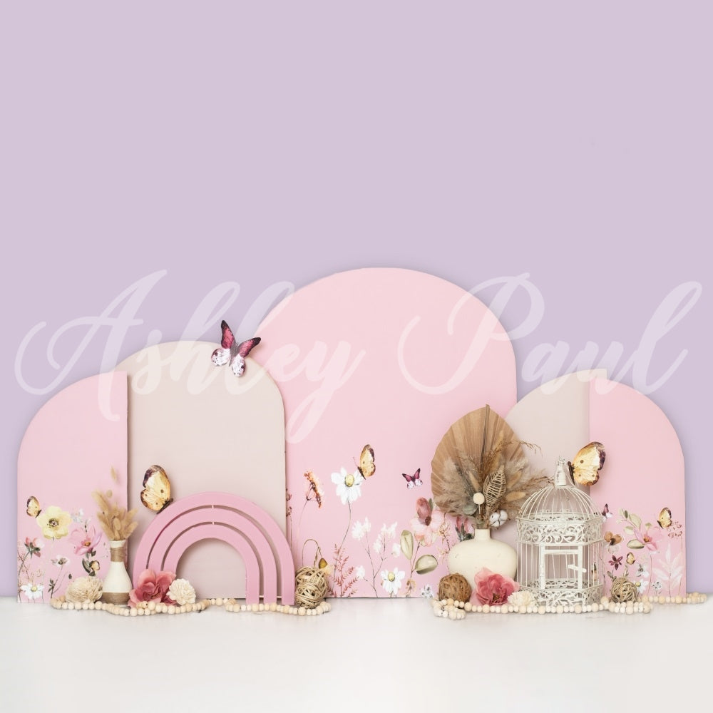 Kate Light Purple Party Backdrop Cake Smash Designed by Ashley Paul