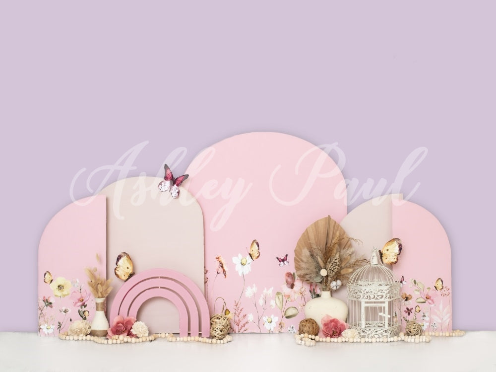 Kate Light Purple Party Backdrop Cake Smash Designed by Ashley Paul