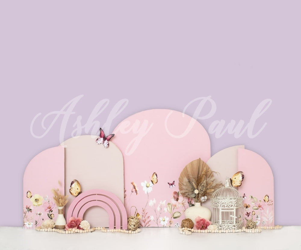 Kate Light Purple Party Backdrop Cake Smash Designed by Ashley Paul