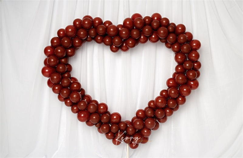 Kate Valentines Red Balloon Arch Backdrop for Photography Designed by Kerry Anderson