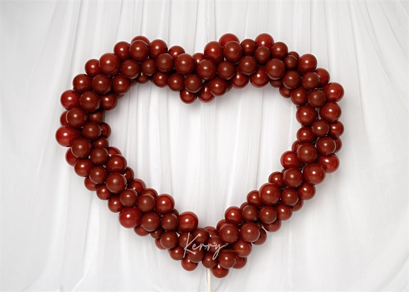 Kate Valentines Red Balloon Arch Backdrop for Photography Designed by Kerry Anderson