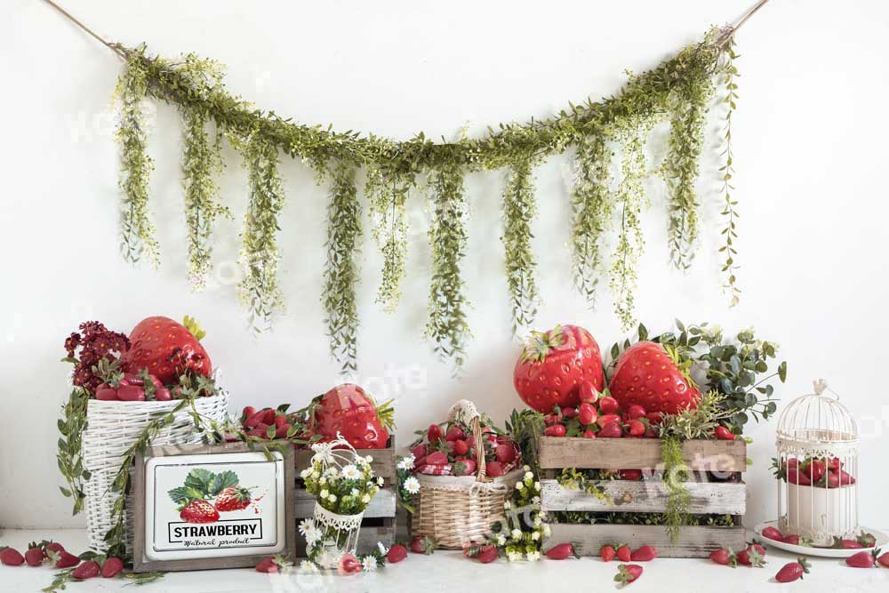 Kate Strawberry Farm Backdrop Spring Summer Designed by Emetselch