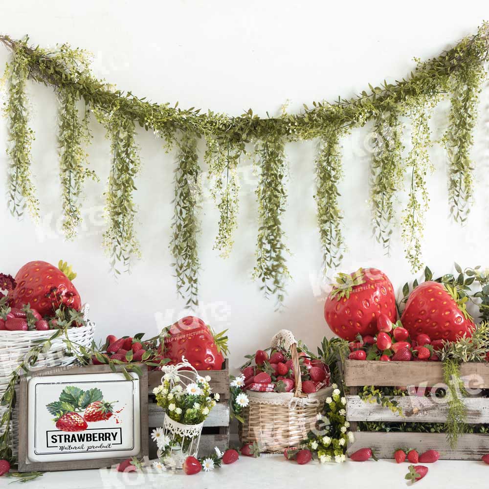 Kate Strawberry Farm Backdrop Spring Summer Designed by Emetselch