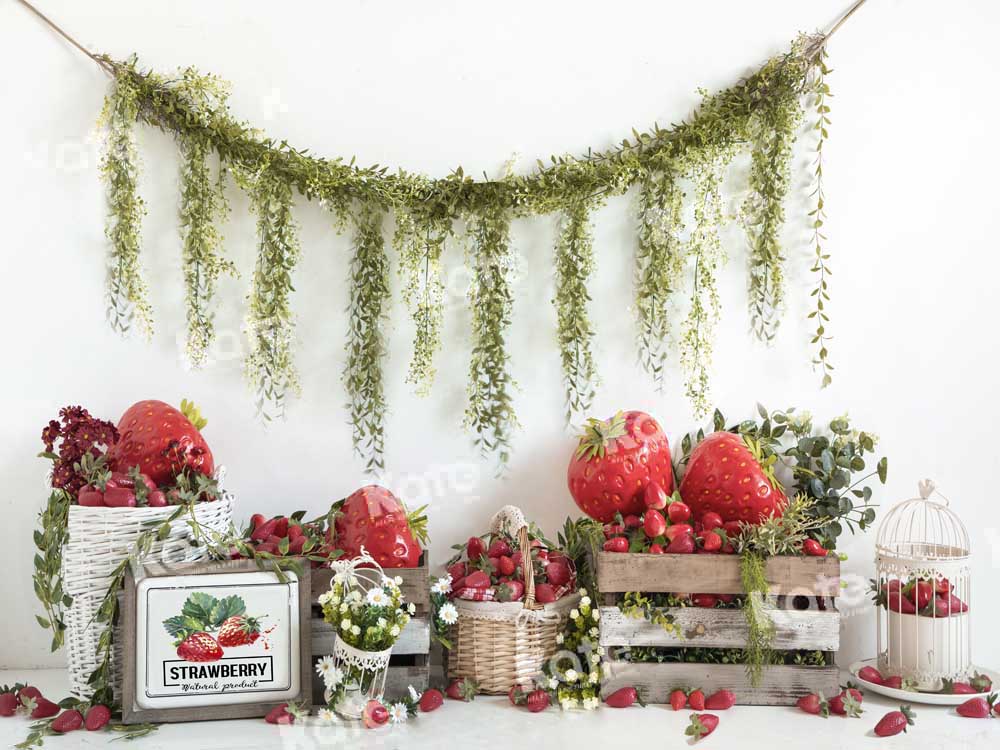 Kate Strawberry Farm Backdrop Spring Summer Designed by Emetselch