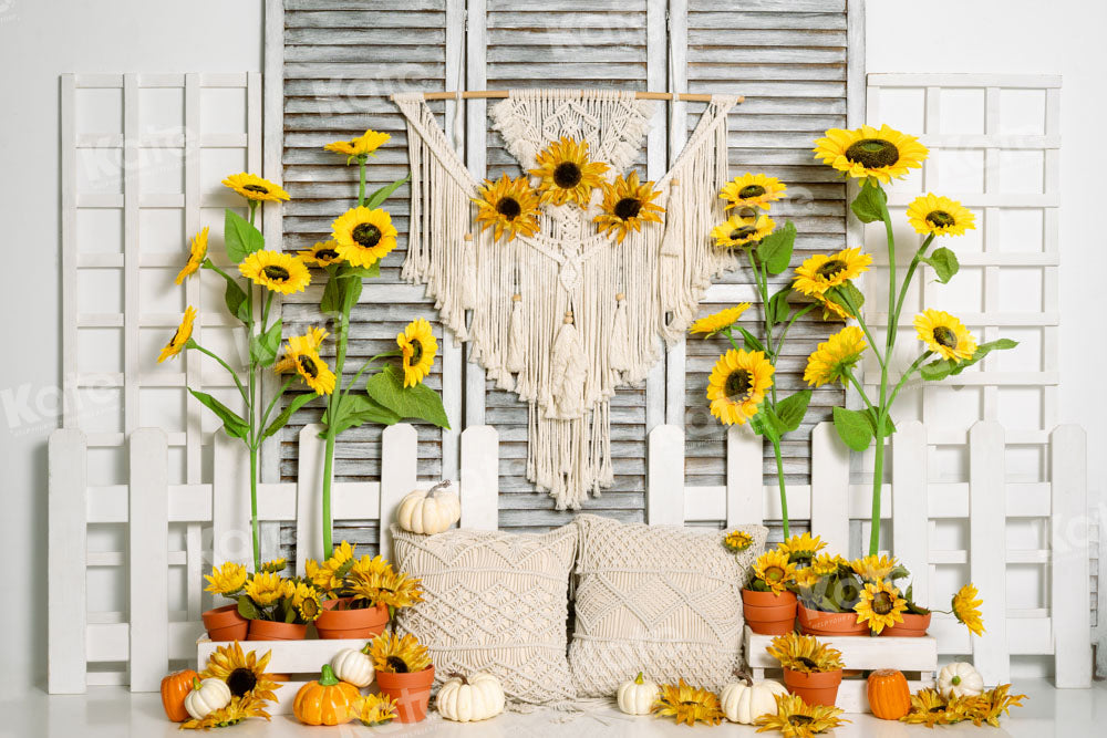 Sunflower baby sales shower backdrop