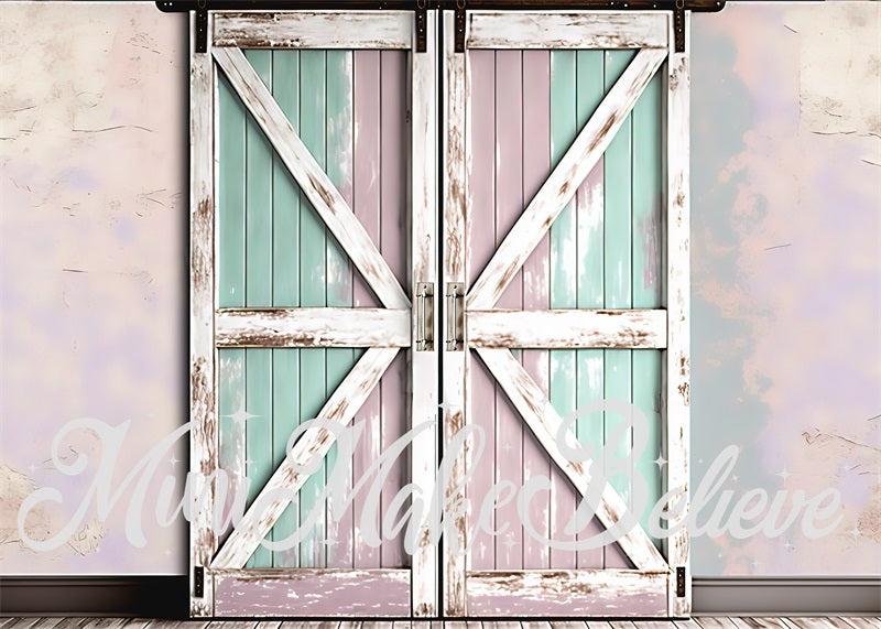 Kate Painted Pastel Door Backdrop Pink Designed by Mini MakeBelieve