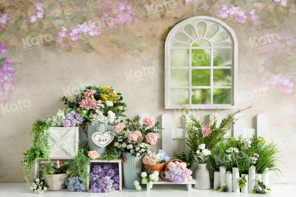 Kate Spring Flowers Backdrop Window Designed by Emetselch