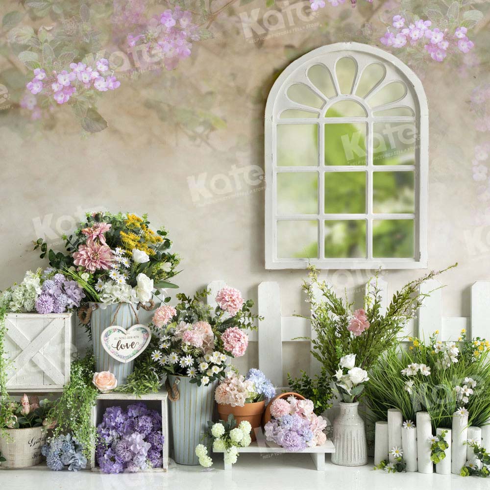 Kate Spring Flowers Backdrop Window Designed by Emetselch