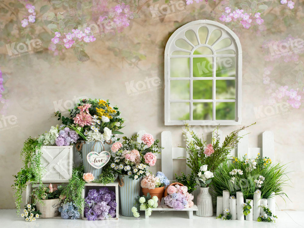 Kate Spring Flowers Backdrop Window Designed by Emetselch