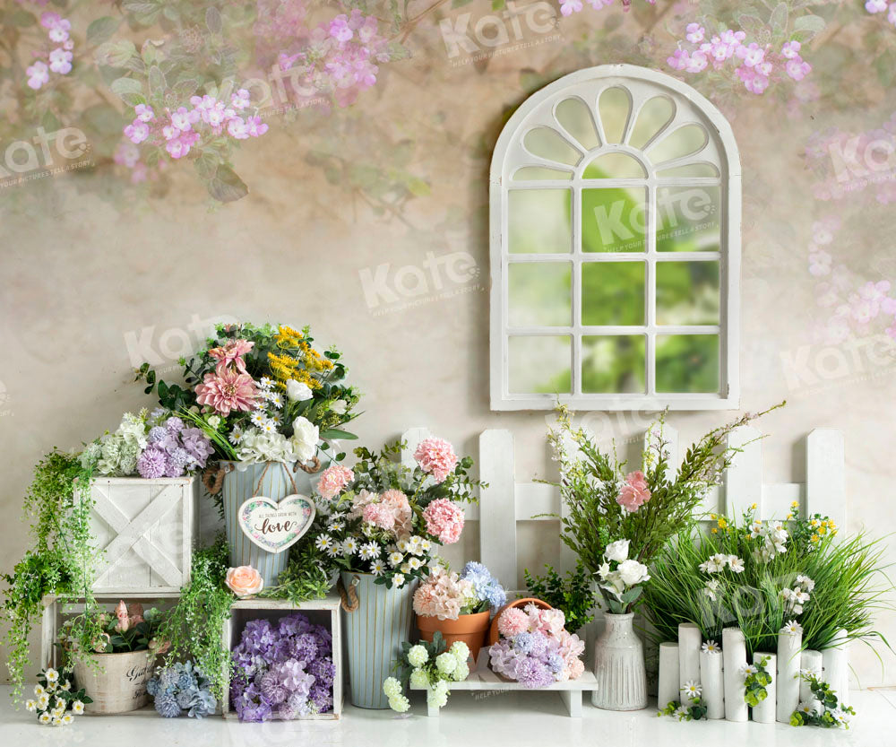 Kate Spring Flowers Backdrop Window Designed by Emetselch