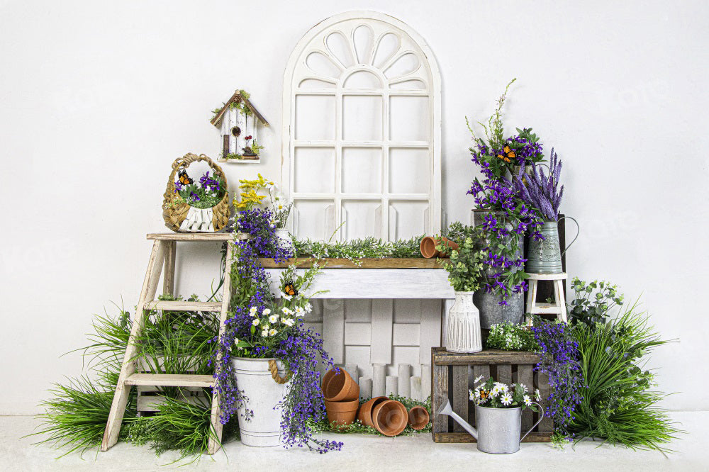 Kate Spring Lavender Plants Backdrop for Photography