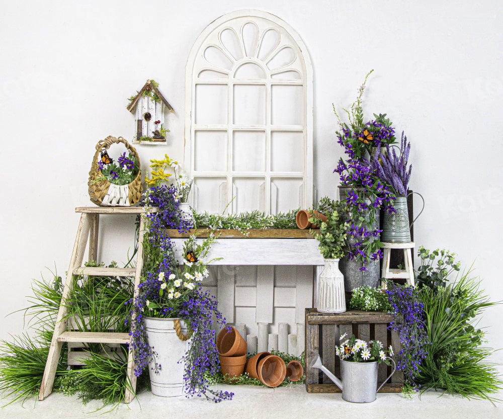 Kate Spring Lavender Plants Backdrop for Photography