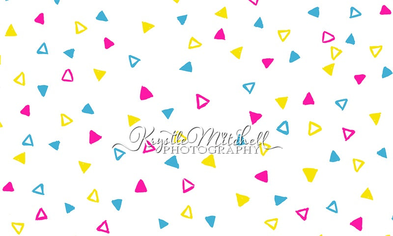 Kate 90sTriangles Cake Smash Backdrop Designed By Krystle Mitchell Photography