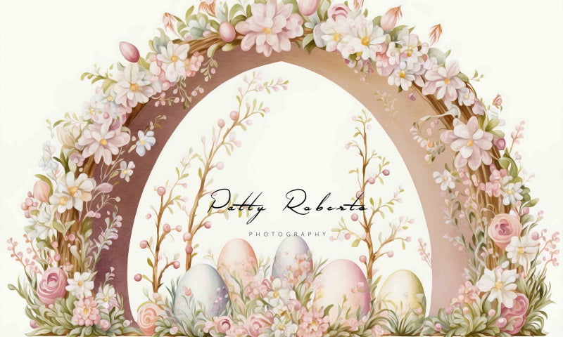 Kate Beige Easter Oil Painted Arch Backdrop Designed by Patty Robertss