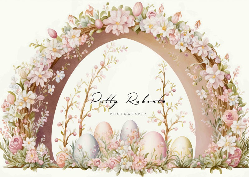 Kate Beige Easter Oil Painted Arch Backdrop Designed by Patty Robertss