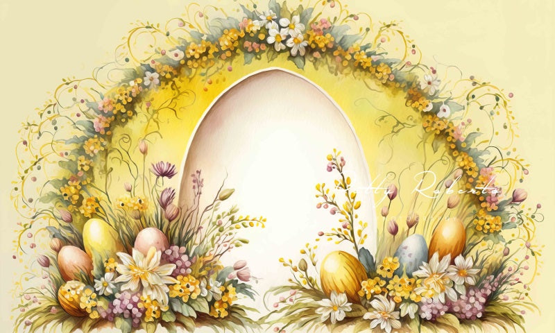 Kate Oil Painted Yellow Easter Arch Backdrop Designed by Patty Robertss