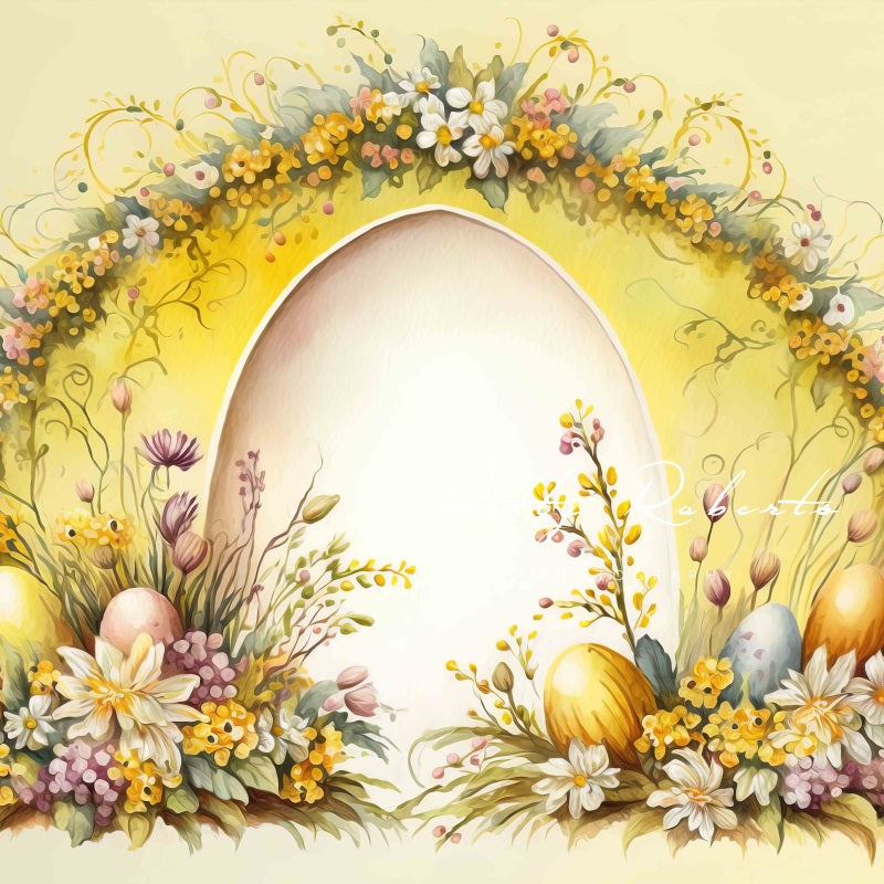 Kate Oil Painted Yellow Easter Arch Backdrop Designed by Patty Robertss