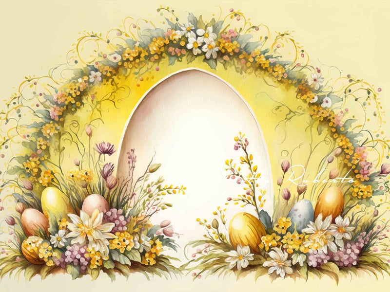 Kate Oil Painted Yellow Easter Arch Backdrop Designed by Patty Robertss