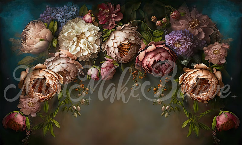 Kate Paintery Fine Art Floral Backdrop Designed by Mini MakeBelieve