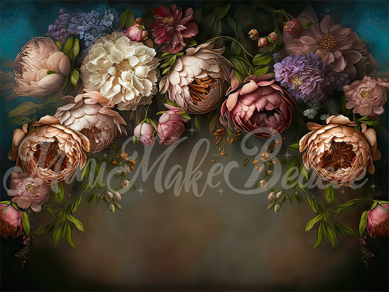 Kate Paintery Fine Art Floral Backdrop Designed by Mini MakeBelieve