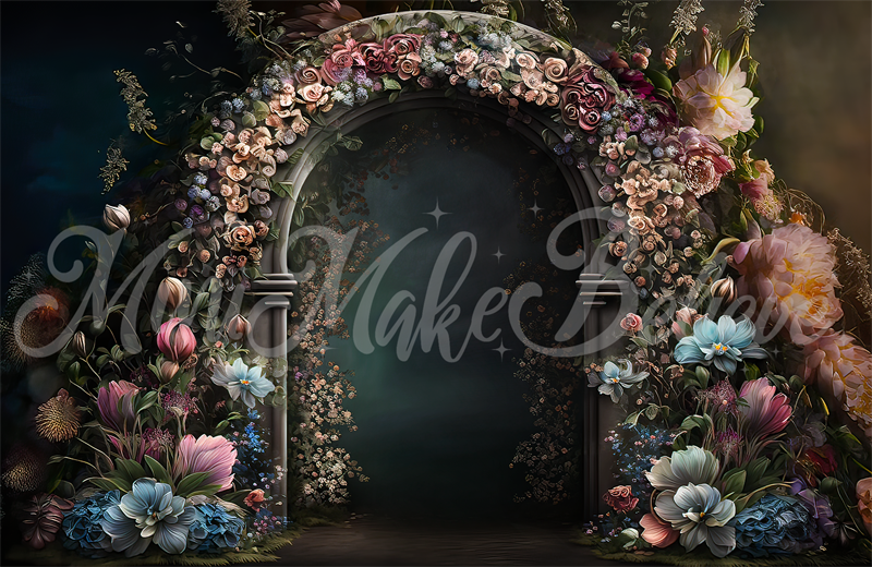 Kate Spring Floral Arch Gate Backdrop Designed by Mini MakeBelieve