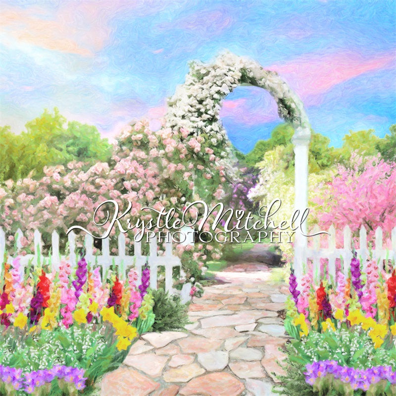 Kate Spring Garden Pastel Backdrop Designed By Krystle Mitchell Photography