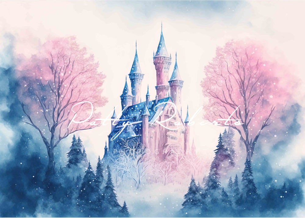 Kate Blue Princess Castle Backdrop Designed by Patty Roberts