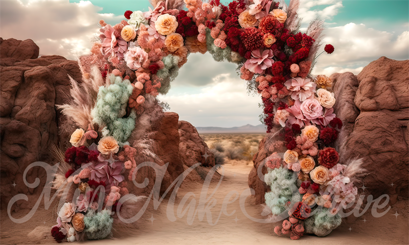 Kate Boho Flower Backdrop Stone Designed by Mini MakeBelieve