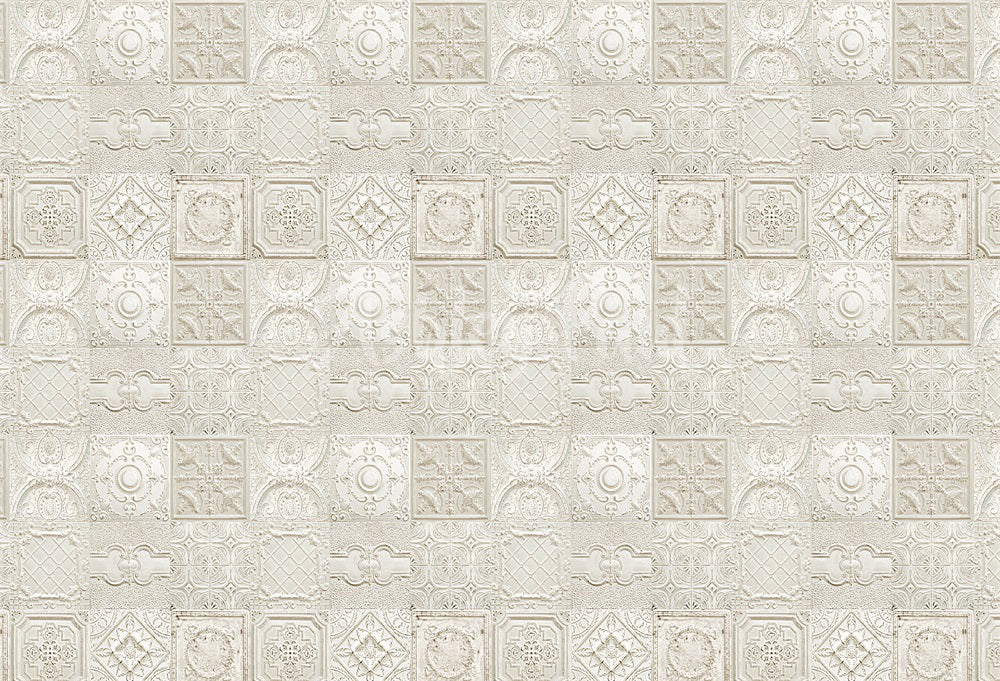 Kate Cream Tile Wall Backdrop Designed by Ashley Paul