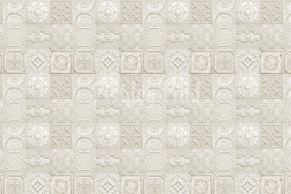 Kate Cream Tile Wall Backdrop Designed by Ashley Paul