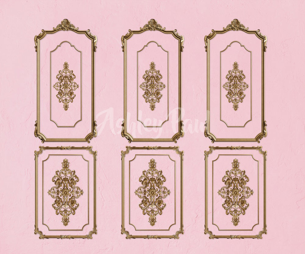 Kate Pink Ornate Wall Backdrop Designed by Ashley Paul