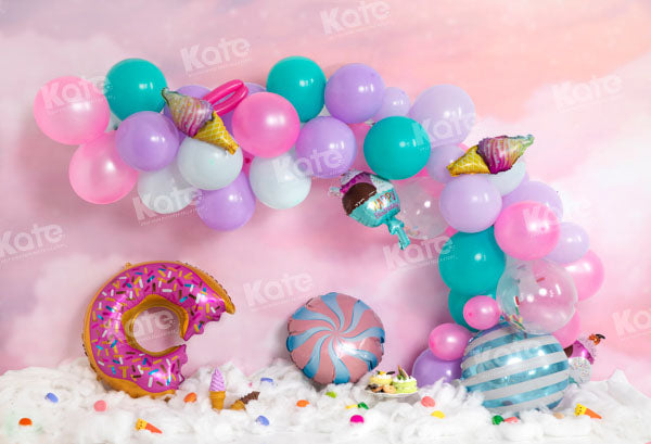 Kate Summer Balloons Candy Ice Cream Backdrop Designed by Emetselch