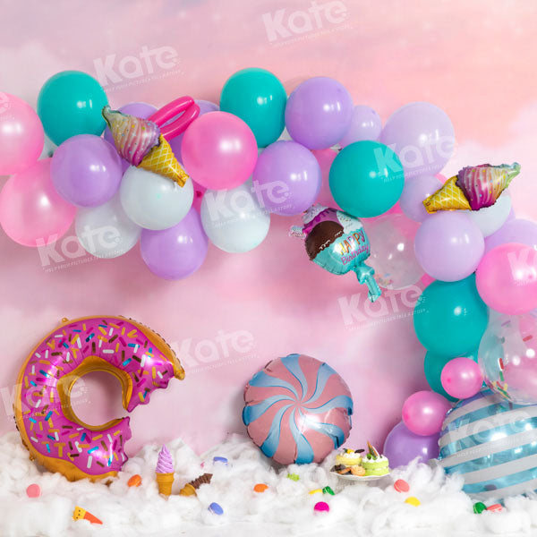 Kate Summer Balloons Candy Ice Cream Backdrop Designed by Emetselch