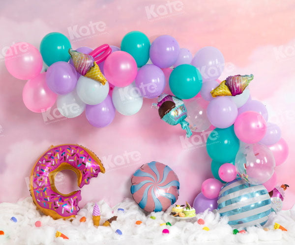 Kate Summer Balloons Candy Ice Cream Backdrop Designed by Emetselch