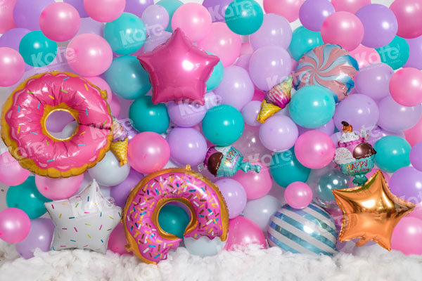 Kate Balloons Donut Candy Backdrop Designed by Emetselch