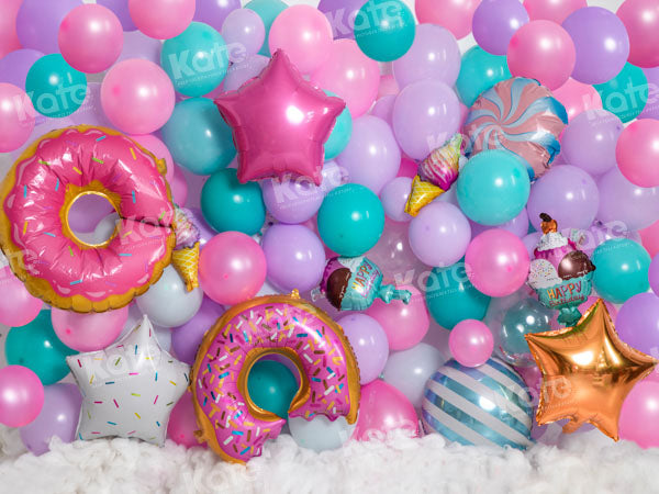 Kate Balloons Donut Candy Backdrop Designed by Emetselch