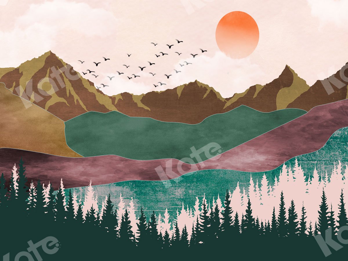 Kate Fine Art Forest Sunset Backdrop Designed By JS Photography - Kate Backdrop AU