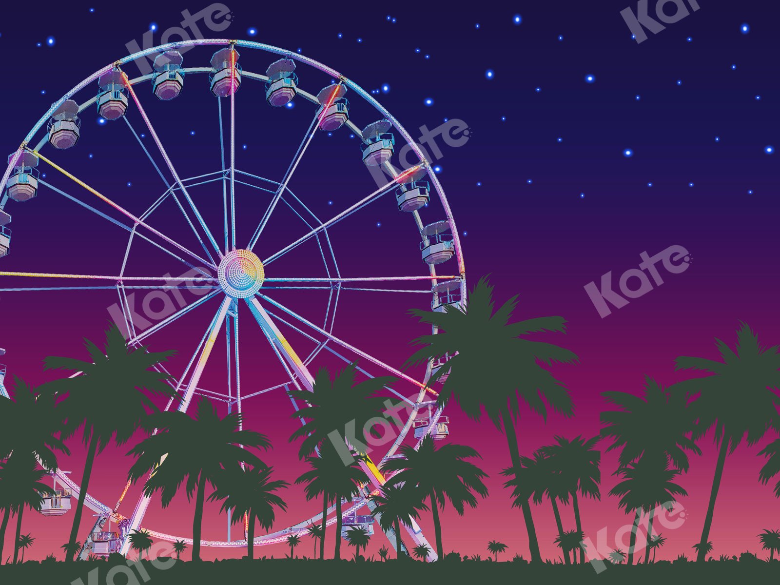 Kate Ferris Wheel Backdrop Summer Night Designed By JS Photography - Kate Backdrop AU